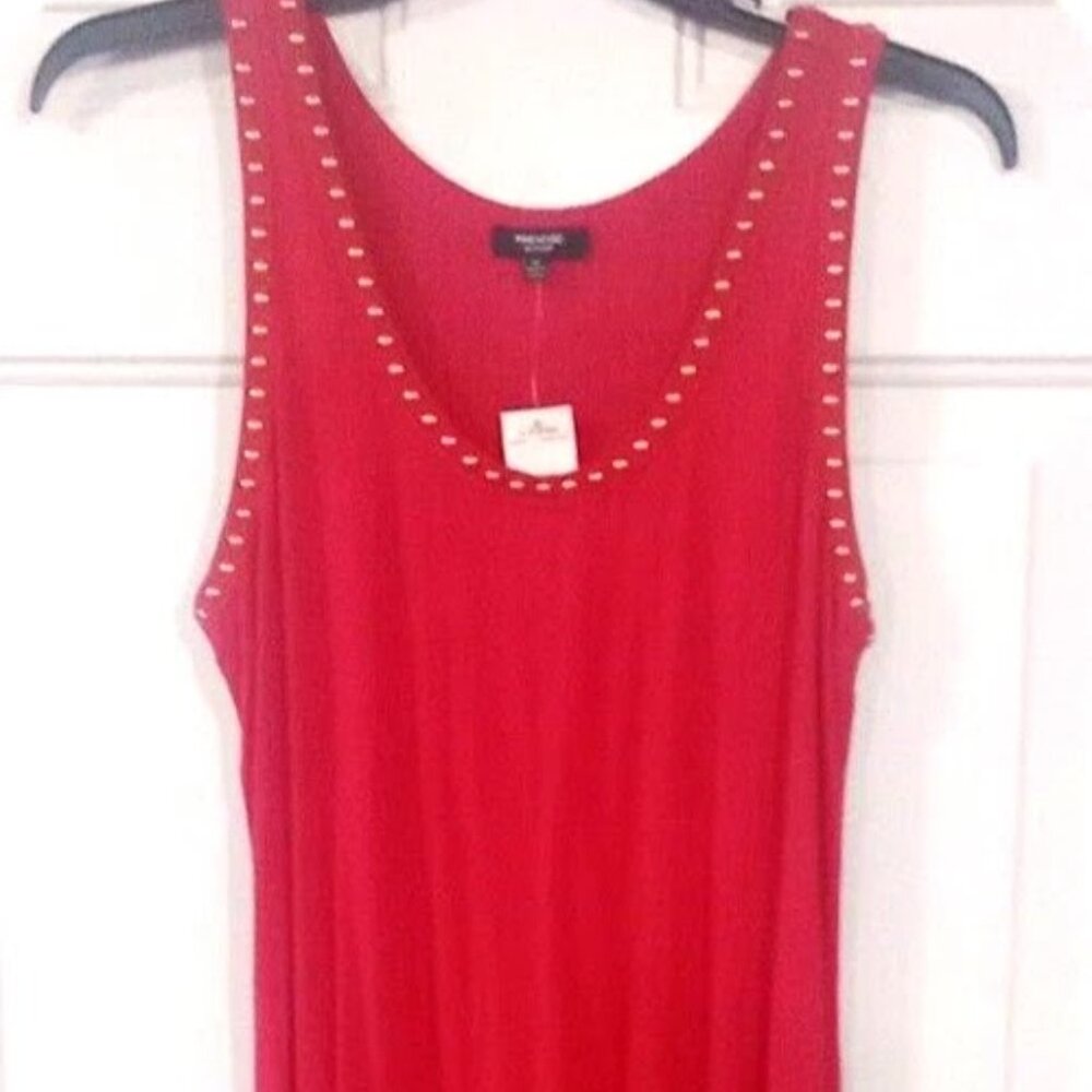 Premise Women's Pink Sleeveless Dress With Gold Beads